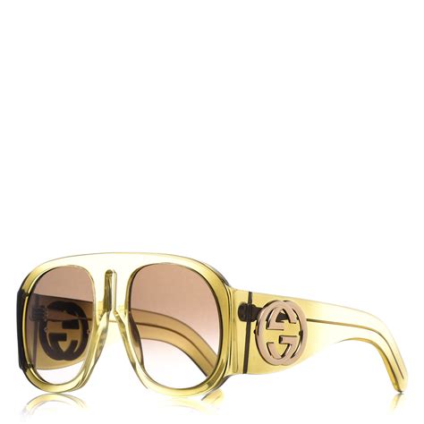 gucci yellow sunglasses